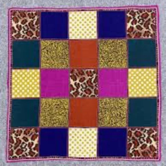 Givenchy Vintage Neck Scarf/Twill Tie Square Patchwork 19 x 19 inches - Picture 2 of 8